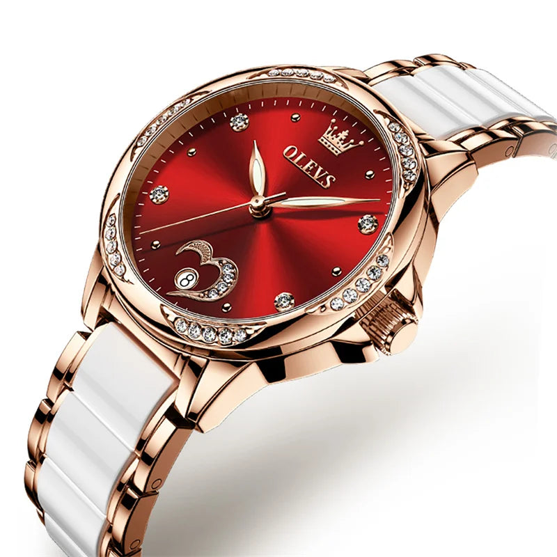 OLEVS Fashion Love Diamond Women Watches